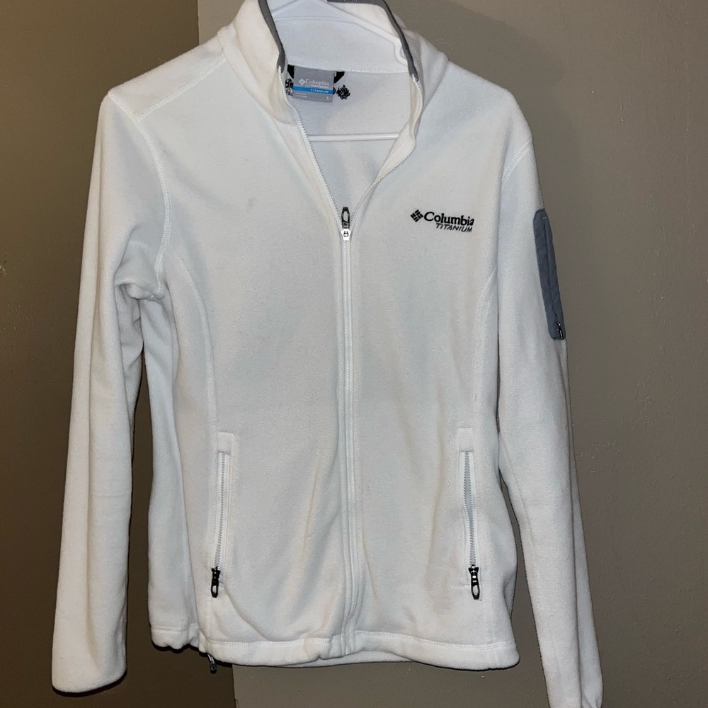 White titanium Colombia zip jacket